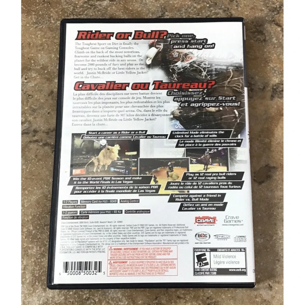 PBR Out of the Chute (Playstation 2) With Manuel